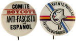 SPANISH CIVIL WAR TWO RARE BUTTONS.