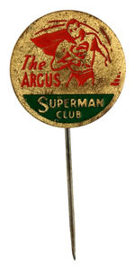 SUPERMAN AUSTRALIAN NEWSPAPER CLUB STICKPIN.