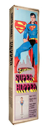 "SUPERMAN SUPER-HOPPER" POGO STICK BOXED.