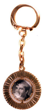 ELVIS MEMORIAL KEY FOB WITH SPINNING CENTER.