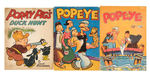 “POPEYE/PORKY PIG” 1930s LINEN BOOK TRIO.