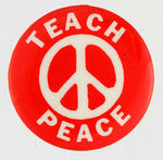 "TEACH PEACE" BUTTON.