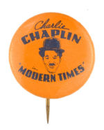 CHAPLIN'S  DEPRESSION ERA CLASSIC MOVIE BUTTON.