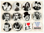 LEVIN COLLECTION 1982 MOVIE STAR ICONS BUTTON SET.