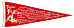 "FIGHTIN' PHILLIES" 1950 TEAM ROSTER PENNANT.