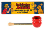 “LITTLE ORPHAN ANNIE BUBBLE PIPE SET WITH SOAP” TWO-PIECE LOT.