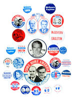 McGOVERN/EAGLETON COLLECTION OF 26 BUTTONS.