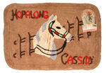 "HOPALONG CASSIDY CHENILLE" RUG WITH LARGE OFFICIAL TAG.