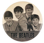 "THE BEATLES" SCARCE LARGE BUTTON.