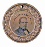 LINCOLN – HAMLIN 'DOUGHNUT' NEAR MINT FERROTYPE 1860.