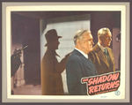 "THE SHADOW RETURNS" LOBBY CARD.