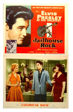 ELVIS PRESLEY "JAILHOUSE ROCK" LOBBY CARD PAIR.