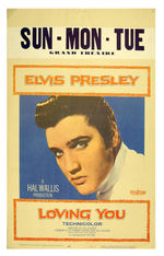 ELVIS PRESLEY "LOVING YOU" WINDOW CARD.