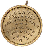 "HENRY CLAY" BRASS SHELL PENDANT DeWITT 1844-46.