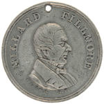 MILLARD FILLMORE SCARCE WHITE METAL TOKEN DeWITT 1856-3.