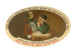 CLASSIC OVAL MIRROR FOR "DUFFY'S MALT WHISKEY."