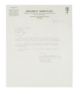 WALLY SCHIRRA SIGNED PHOTO AND TLS ON PROJECT MERCURY LETTERHEAD.