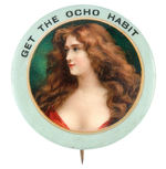 LARGE CHOICE COLOR OF LADY WITH TEXT "GET THE OCHO HABIT."