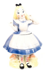 "ALICE IN WONDERLAND" RARE REGAL CHINA COOKIE JAR.