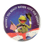 KERMIT 1980 CAMPAIGN BUTTON.