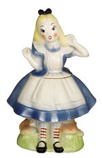 "ALICE IN WONDERLAND" COOKIE JAR BY REGAL CHINA.