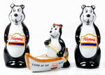 "HAMM'S BEER" FIGURAL BEAR SALT & PEPPER SHAKERS.