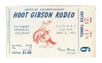 "HOOT GIBSON RODEO" 1943 TICKET STUB.