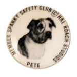 OUR GANG "PETE" CLUB BUTTON.