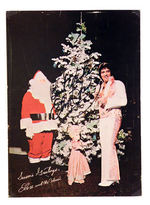 PRESLEY AUTOGRAPHED CHRISTMAS POSTCARD.