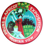 CALIFORNIA FRUIT GROWERS 1917 GRAPHIC EXPOSITION BUTTON.