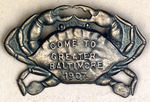 BALTIMORE 1907 DIECUT CRAB PIN.