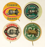 CORBIN AND MORROW BRAKE BUTTONS.