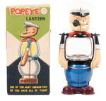 "POPEYE LANTERN" BATTERY OPERATED FIGURAL TIN BY LINE MAR WITH BOX.