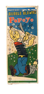 "BUBBLE BLOWING POPEYE" BATTERY TOY WITH BOX.