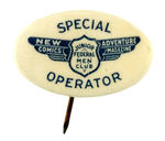 DC COMICS EARLY CLUB BUTTON.