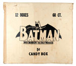 "BATMAN WITH ROBIN THE BOY WONDER" LARGE SHIPPING CARTON FOR CANDY BOXES.