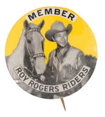 ROY ROGERS THEATRE & DELL COMIC BOOK CLUB PREMIUM BUTTON.