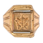 LONE RANGER ARMY INSIGNIA SECRET COMPARTMENT RING.