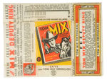 "TOM MIX ADVENTURE STORIES CHEWING GUM" WRAPPER & BOOKLET.