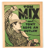 "TOM MIX ADVENTURE STORIES CHEWING GUM" WRAPPER & BOOKLET.