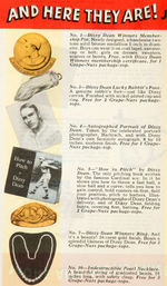 DIZZY DEAN/GRAPE-NUTS 1936 PREMIUM FOLDER WITH ENVELOPE.