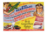 "HOP HARRIGAN/GRAPE-NUTS" STORE SIGN, DISPLAYS, PARA-PLANE PREMIUM.