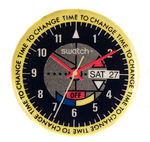 "SWATCH" WATCH COLORFUL AD BUTTON.