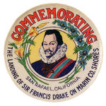 "SIR FRANCIS DRAKE" CALIFORNIA COMMEMORATIVE MIRROR.