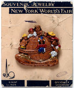 "SOUVENIR JEWELRY/NEW YORK WORLD'S FAIR" ON ORIGINAL CARD.