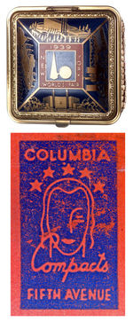 NYWF 1939 COMPACT IN ORIGINAL "COLUMBIA COMPACTS FIFTH AVENUE" BOX.