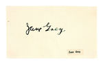 ZANE GREY AUTOGRAPH.