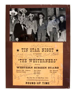 "TIN STAR NIGHT" WESTERN STARS AUTOGRAPHED DISPLAY.