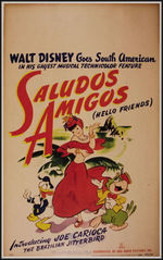 "SALUDOS AMIGOS" ORIGINAL RELEASE WINDOW CARD.