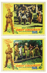 "DAVY CROCKETT KING OF THE WILD FRONTIER" ORIGINAL RELEASE LOBBY CARD SET.